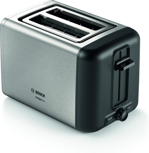 Bosch DesignLine TAT3P420DE Toaster aus Edelstahl in Silber mit Auto-Shutoff-Funktion - Bild 1