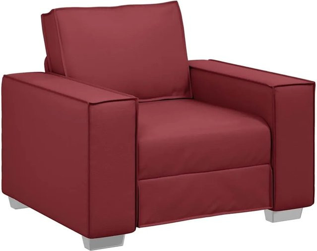 vidaXL Sofa in Weinrot mit Stoffbezug, B/T/H: 99 x 80 x 84 cm - Bild 1