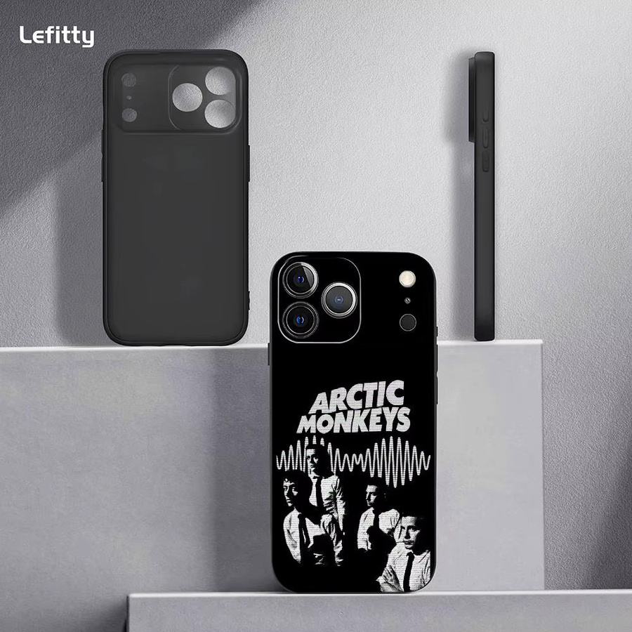Logo A-Arctic M-Monkeys Handyhülle für iPhone 11 bis 17 Pro Max Plus Mini Schwarz Frosted Soft Shell - Bild 4