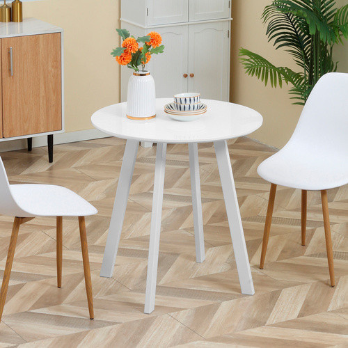 HOMCOM Esstisch in modernem Design, Weiß, B/T/H: 72 x 72 x 75 cm - Bild 2