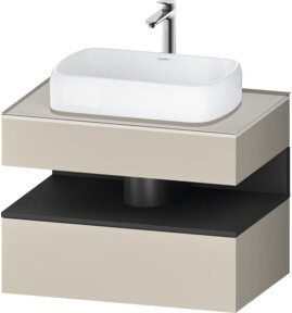 Duravit Waschtischunterschrank Qatego in Grau Matt mit einem Schublade, Wandmontage, B/T/H: 80 x 55 x 60 cm - Bild 1