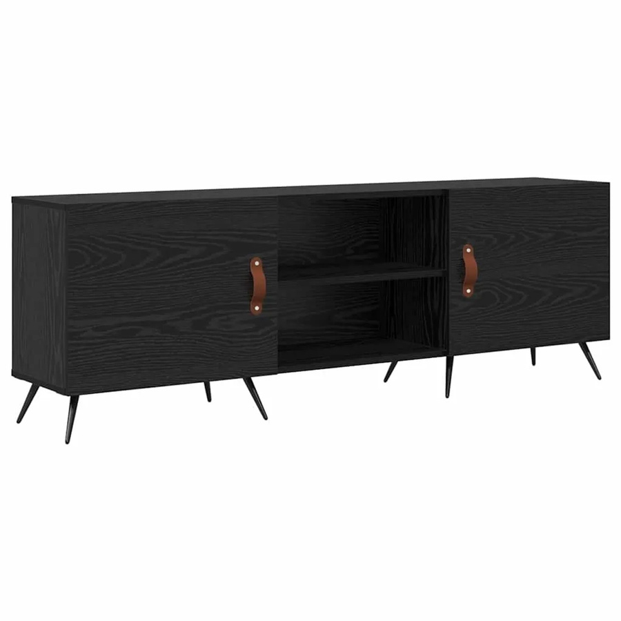 vidaXL TV-Schrank in Schwarzer Eiche mit minimalistischem Design, B/T/H: 150 x 30 x 50 cm - Bild 2