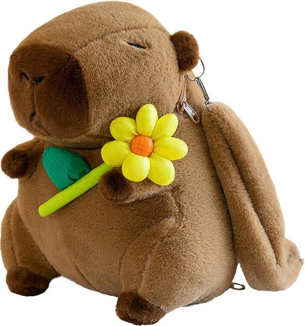 Binchi Fitness Capybara Plüsch Rucksack, Plüschtier Puppe, ab 6 Jahren - Bild 1