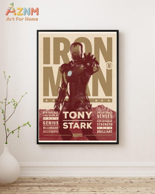 KAYOU Iron Man Vintage Poster Multicolour Retro-Film-Druck aus Papier - Bild 1
