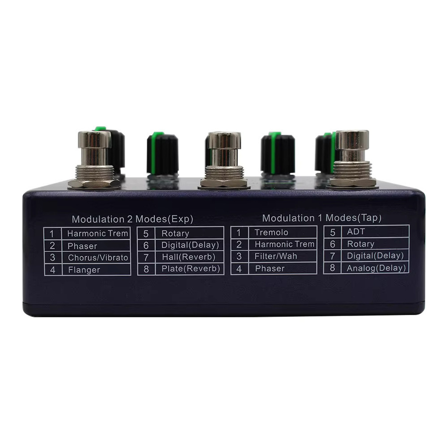 Demonfx Dual Mod Works Taton Gitarren- und Bass Effektpedal mit Reverb, Delay und True Bypass - Bild 2