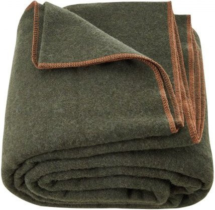 VEVOR Woll-Campingdecke aus Wollmischung, Farbe: Army Green, B/T: 162 x 223 cm