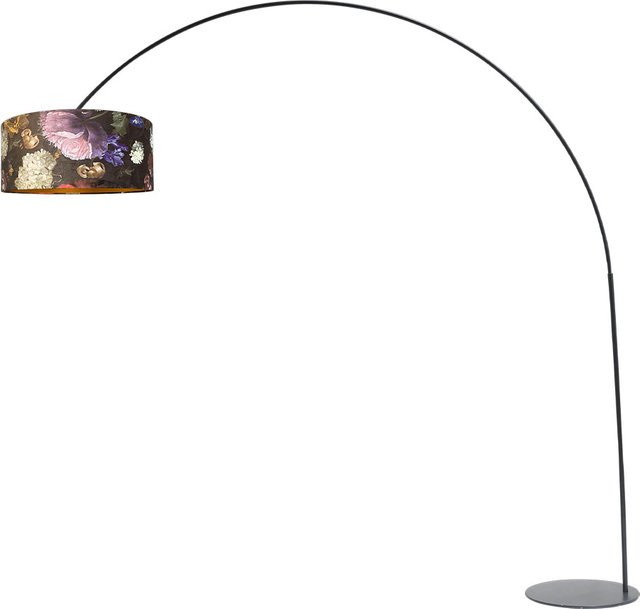 Masterlight Arch XXL Bogenleuchte in Schwarz matt mit Samt-Blumen-Design - Bild 1