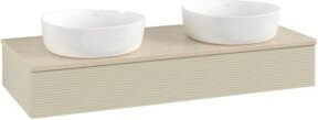 V&B Waschtischunterschrank Antao mit Frontstruktur in Grau, B/T/H: 120 x 50 x 19 cm - Bild 1