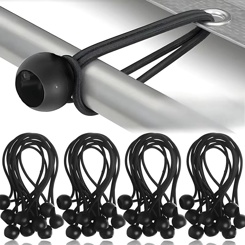 BRS Bungee-Ball-Verbindungsstücke für Planen und Zelte, 10 Stück elastische Seilenden zur Befestigung - Bild 4