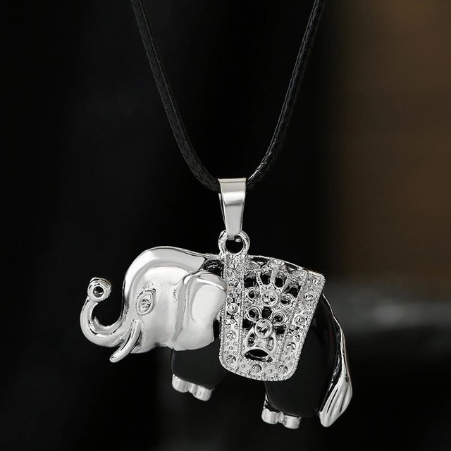 Sweet Story Halskette, Elefant, Amethyst, Rosa Kristall, Legierung, Unisex - Bild 1