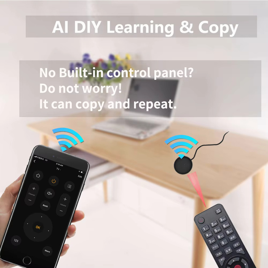 Tuya WiFi Smart IR-Fernbedienung in Schwarz zur universellen Steuerung von TV und DVD, kompatibel mit Alexa und Google Home via Tuya Smart Life - Bild 5