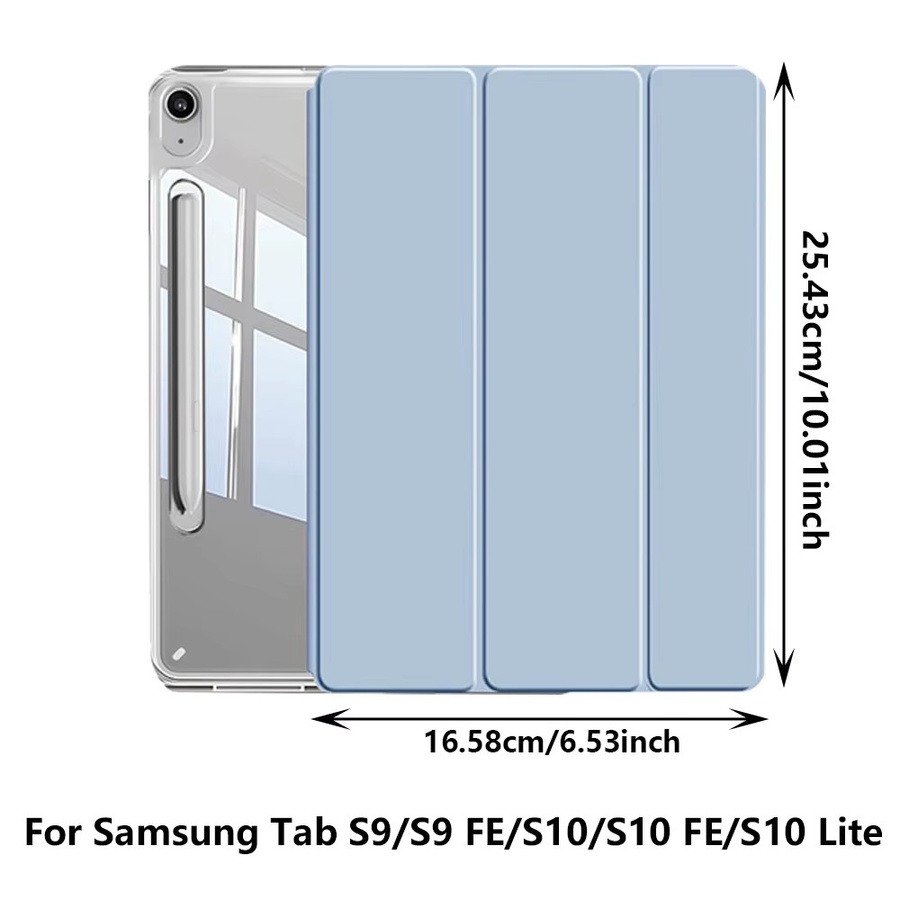 Chenxiaotong Schutzhülle für Samsung Galaxy Tab S10 Lite, S10 FE, S9 FE und S9, transparent mit Bleistiftschlitz und Auto Sleep Wake Funktion - Bild 2