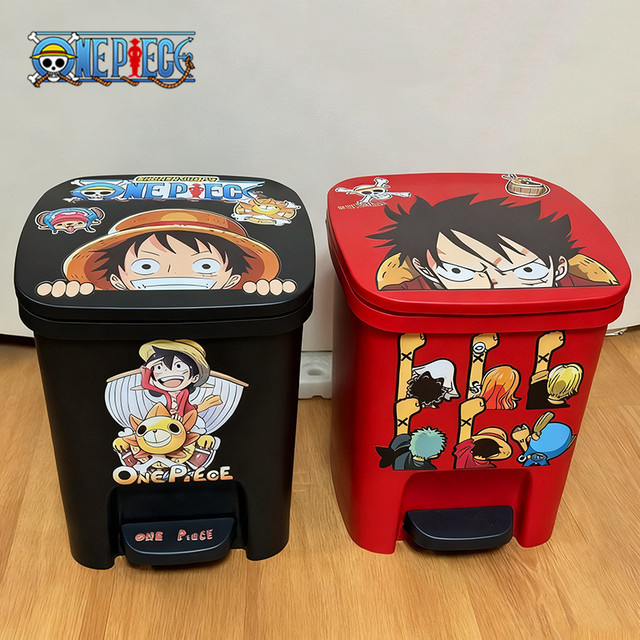 Bandai One Piece Ruffy Zoro Mülleimer mit Pedal aus Kunststoff - Bild 1