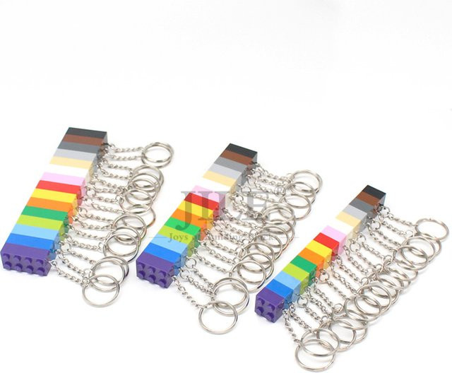 jile MOC Bunte Regenbogen Baustein Schlüsselanhänger, Zubehör, Bunt / Mehrfarbig - Bild 1