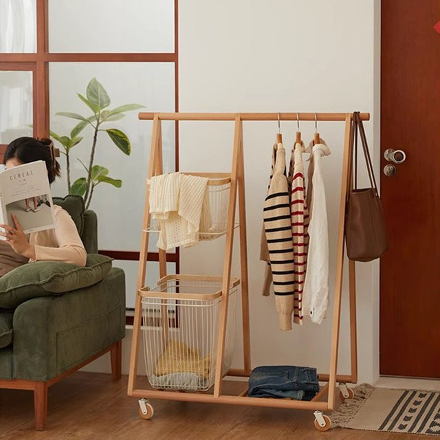 DUTRIEUX Kleiderstange aus Holz in Braun im minimalistischen Nordic-Design - Bild 1