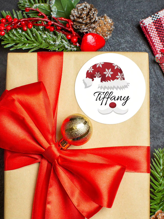 Personalisierte Weihnachtsaufkleber zum Basteln für Kinder, bunte Etiketten für Geschenktüten und Karten, wiederverwendbar - Bild 3