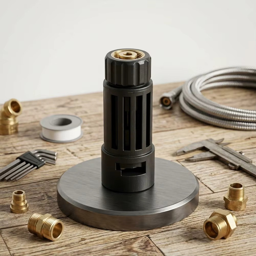 VIBRATITE Schnellanschluss-Adapter mit Innengewinde für Hochdruckreiniger-Teile und Rohrreinigungsschläuche in Schwarz - Bild 3