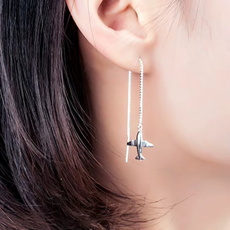GaGa-Duck Ohrringe, Flugzeug, 925 Silber, Damen - Bild 2