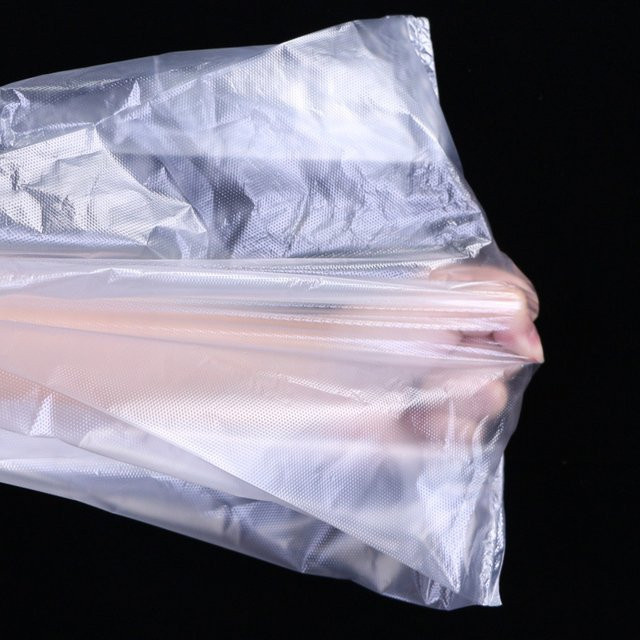 100 Stück transparente Plastiktüten mit Griff als Lebensmittelverpackungsbeutel und Aufbewahrungsbeutel - Bild 1