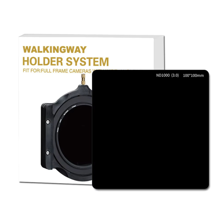 WalkingWay Quadratischer ND-Filter aus optischem Glas, 100 mm, Neutraldichte Kamerafilter mit 8-Stopp und 10-Stopp Optionen, Multicoated, Schwarz - Bild 2