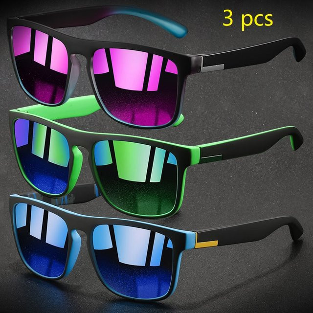 Sportsonnenbrille WSZ, quadratisch, Vollrand, Kunststoff, Unisex, Multicolour - Bild 1
