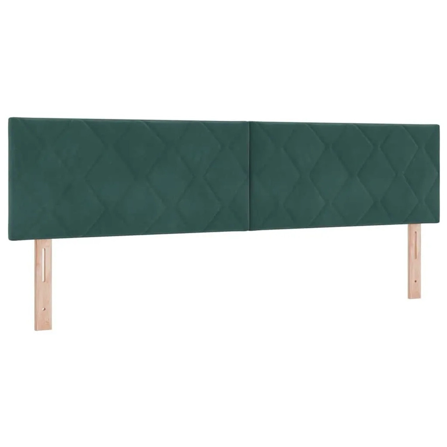 vidaXL Kopfteil aus Samt in Dunkelgrün mit geometrischem Design, Breite: 180 cm - Bild 2