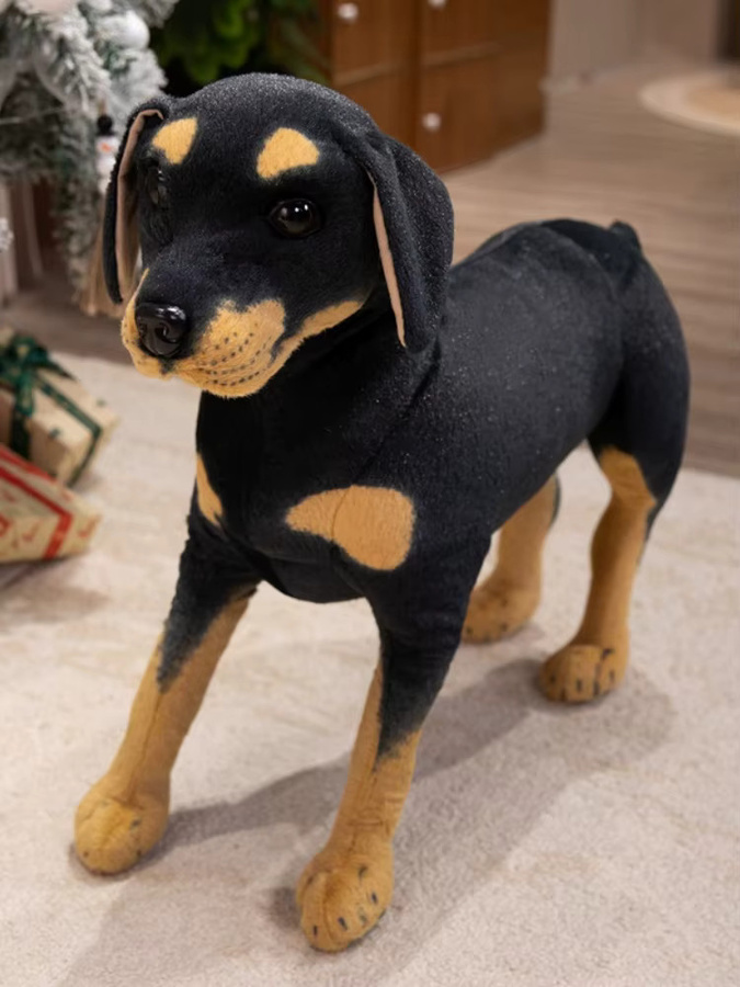 BOOKFONG Rottweiler Schwarzer Hund, Plüschtier, Schwarz - Bild 5