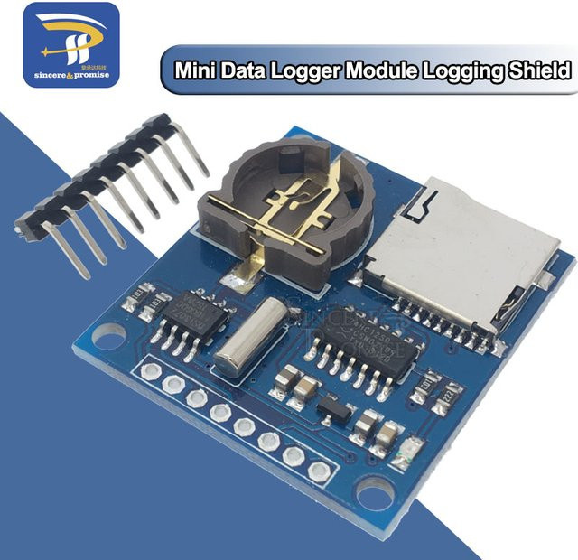 Mini Datenlogger Modul Logging Shield V1.0 für Arduino und Raspberry Pi mit SD-Karte in Blau - Bild 1