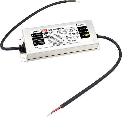 MEAN WELL ELG-75-C1050DA-3Y LED-Treiber Konstantstrom 74.55W 1050mA 35 - 71 V/DC Dali in Silber - Bild 1