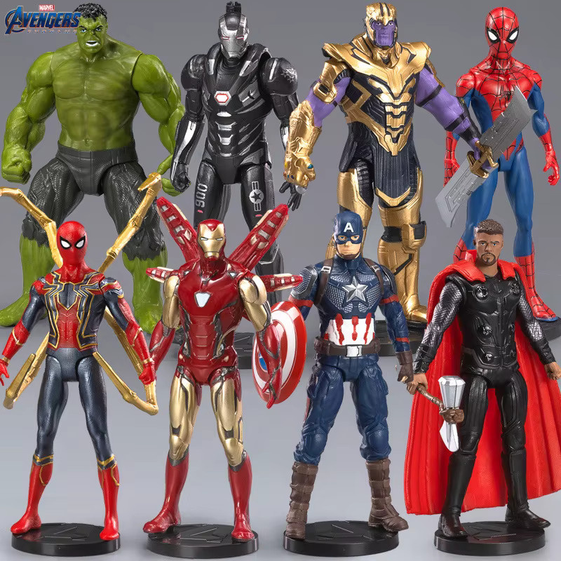 Marvel Spiderman Hulk Iron Man Captain America Thanos, Actionfiguren, bewegliche Gelenke, ab 6 Jahren - Bild 2