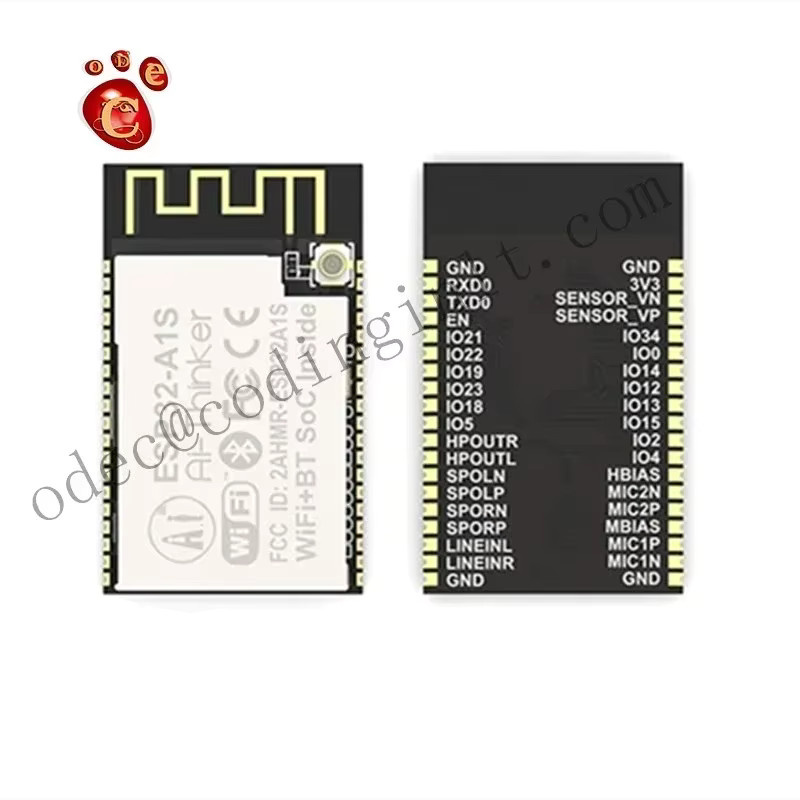 ODEC ESP32-A1S WiFi-Audiomodul mit Dual-Antenne in Schwarz - Bild 1