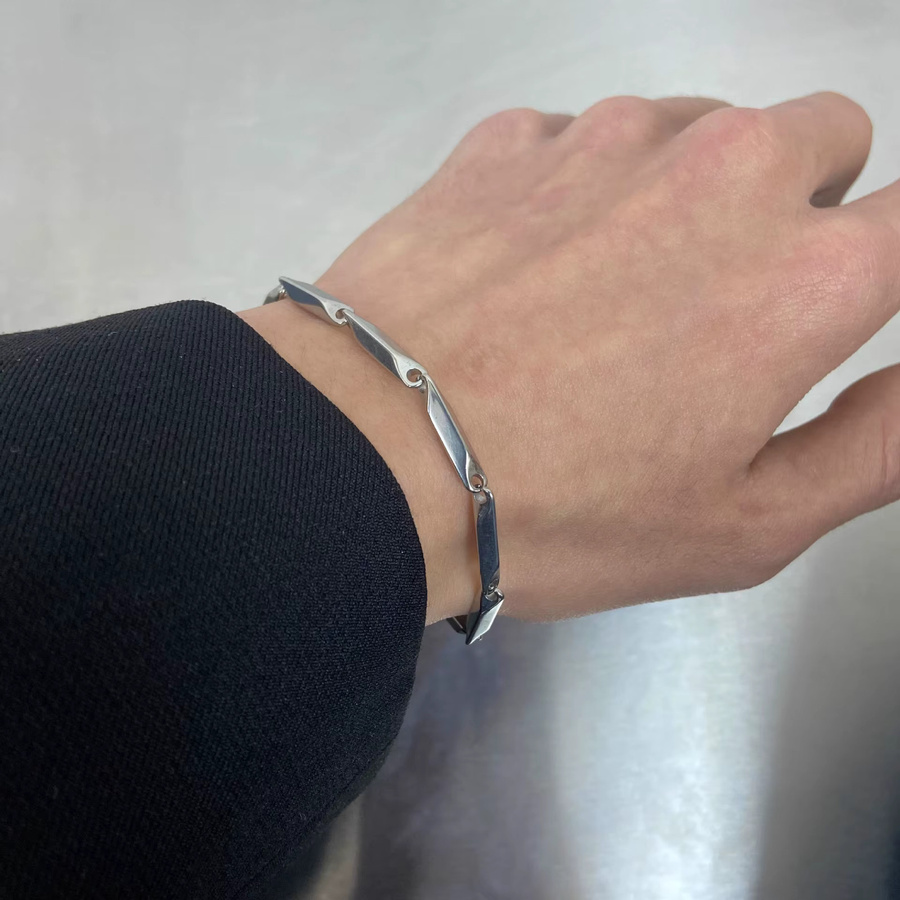 LENNIK Kette Armband, Edelstahl, Silber, Unisex - Bild 3