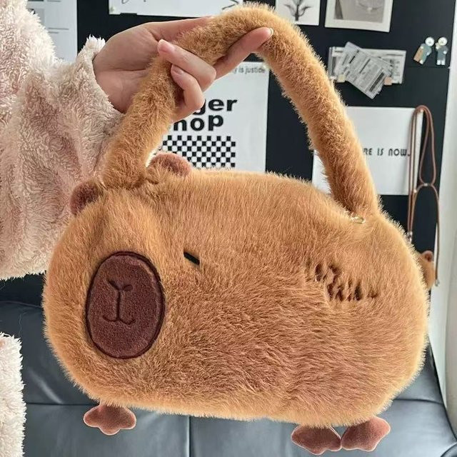 Yiran toy Capybara Plüsch Rucksack, Plüschtier Puppe, Braun - Bild 1