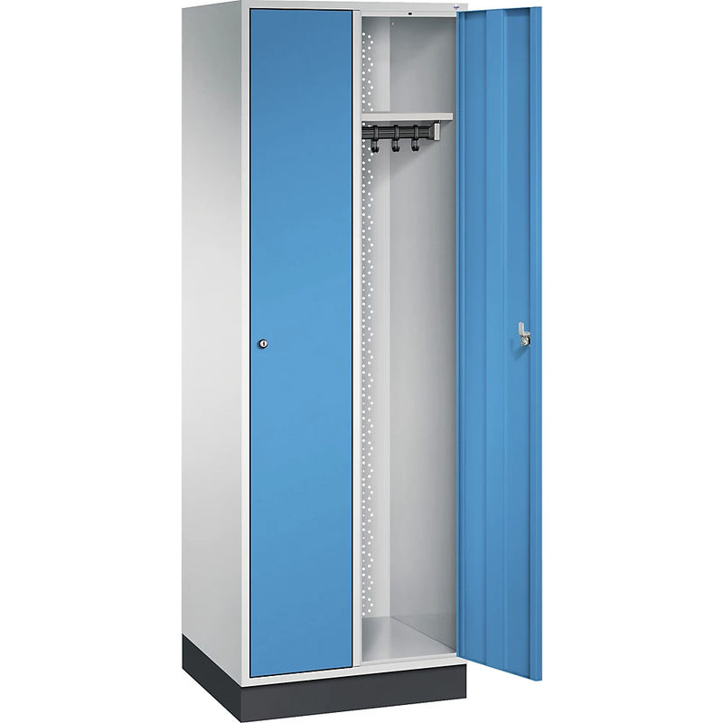 C+P Möbelsysteme Garderobenschrank Intro, Farbe: Front Lichtblau, Korpus Lichtgrau, H x B x T: 195 x 62 x 49 cm - Bild 2