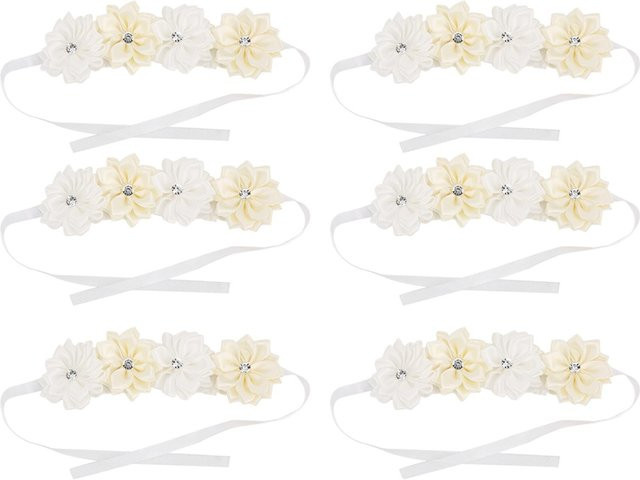 OutsideWorld Handgelenksblume, Schleife, beige, Damen, 6 Stück - Bild 1