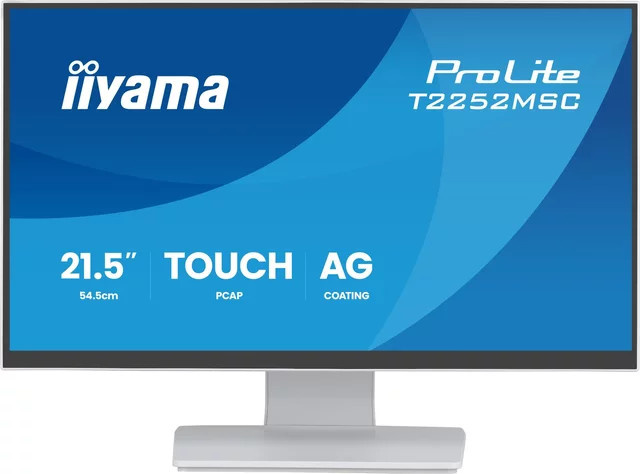 Iiyama ProLite T2252MSC-W2AG LED-Monitor, 21,5 Zoll, Full HD, IPS, Weiß, HDMI, DisplayPort - Bild 2