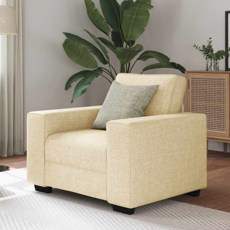 Moderner Sessel von Vidaxl aus Stoff in Beige mit B/T/H: 60 x 82 x 77 cm - Bild 1