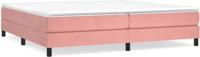 vidaXL Boxspringbett in Rosa mit Samtbezug B/T/H: 200 x 200 cm - Bild 1