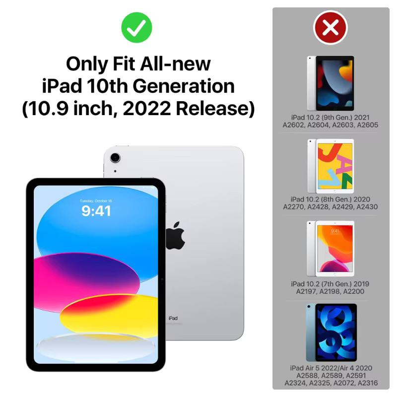 Stoßfeste Silikonhülle für Apple iPad 10. Generation 2022 (A2696), transparente flexible Schutzhülle - Bild 2
