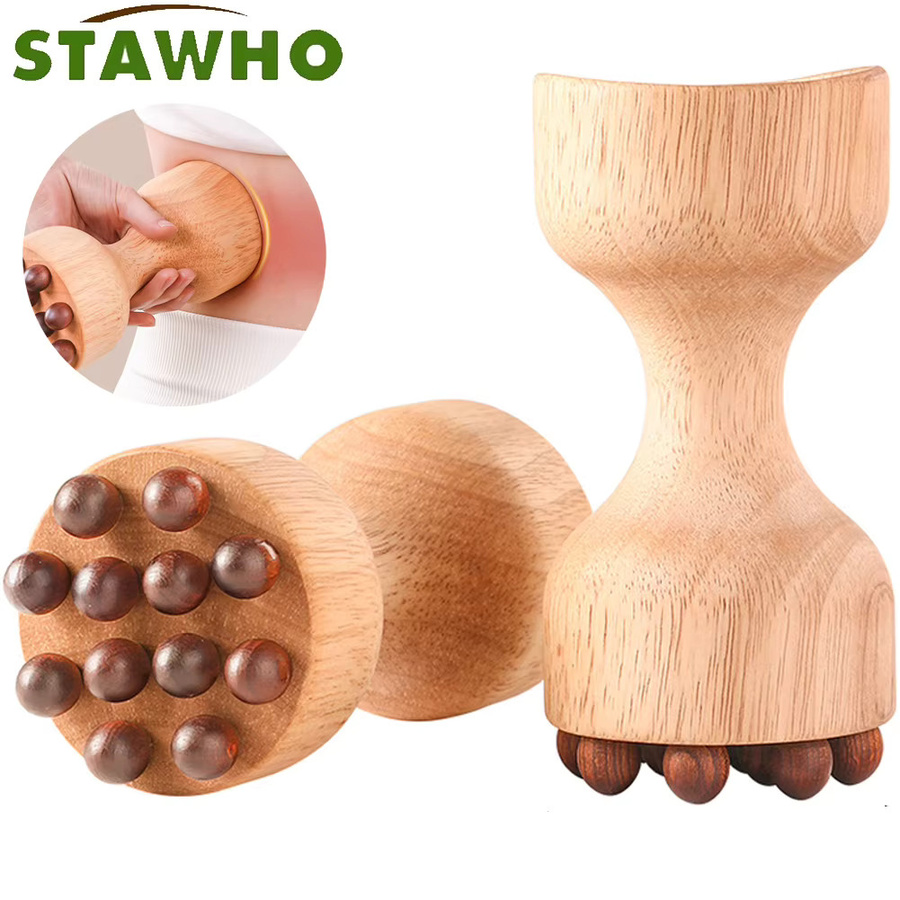 STAWHO Massage Werkzeug aus Holz, Körper und Kopfhaut, Unisex - Bild 2