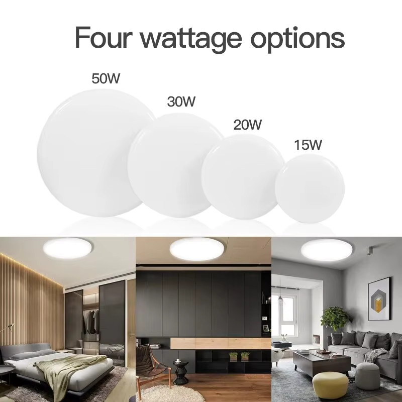 Moderne LED-Deckenleuchte in Weiß für Wohnzimmer und Schlafzimmer - Bild 3