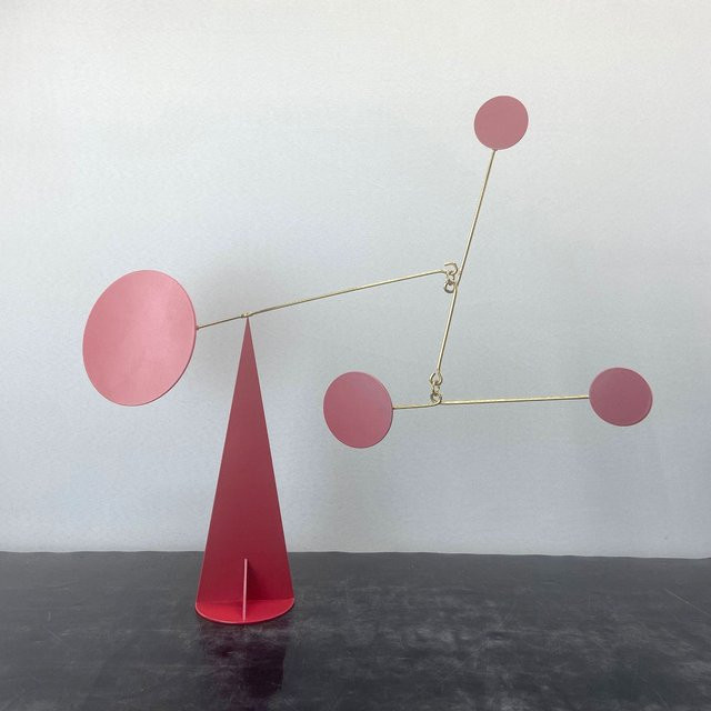 Nordische geometrische Kunst Deko-Ornamente für Wohnzimmer und TV-Schrank mit abstraktem Design, B/T/H: 40,0 x 40,0 x 46,0 cm - Bild 1