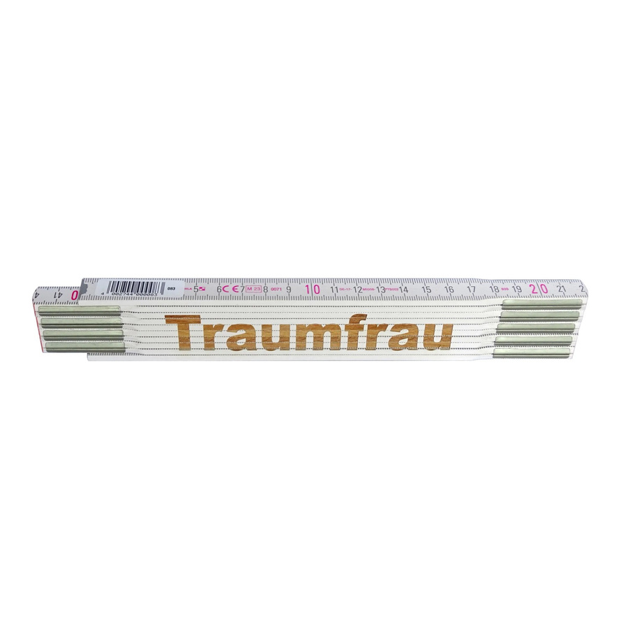 Stabila Zollstock mit Lasergravur Traumfrau, weiß, 2 m - Bild 2