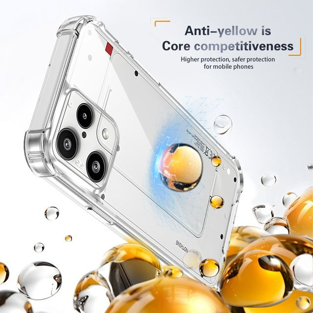 Stoßfeste Silikon-Schutzhülle für Nothing Phone 3A Lite 5G, transparente Airbag-Rückabdeckung - Bild 1
