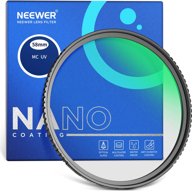 NEEWER MC UV-Filter Ultra Slim HD Optik mit Mehrfachbeschichtung für Ultraviolett-Schutz, transparent - Bild 1