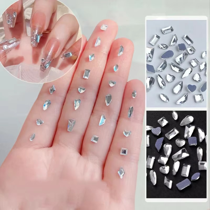 Nibiru DU Nagel Strass, Mini Diamant Steine, Klar, Glänzend - Bild 3