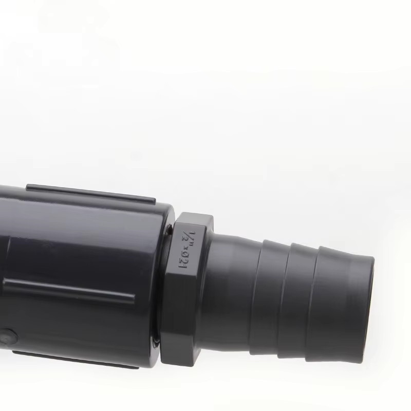 YICAI Außenzahn-Pagodenverbinder aus Kunststoff in Schwarz als Schlauchanschluss und Anti-Tropf-Verbinder für Weich-PVC-Rohre - Bild 3