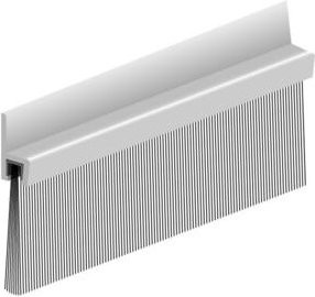 Ellen Türbodendichtung IBS 50 aus Aluminium mit PP-Bürste in Silber, Länge: 250 cm - Bild 1