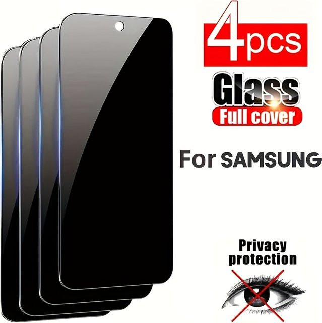 Sichtschutz-Panzerglas für Samsung Galaxy S23 S21 S20 FE A15 A14 A13 A12 A24 A23 A22 A25 A34 A35 A54 A55 A53 A52s A51 A71, transparent - Bild 1