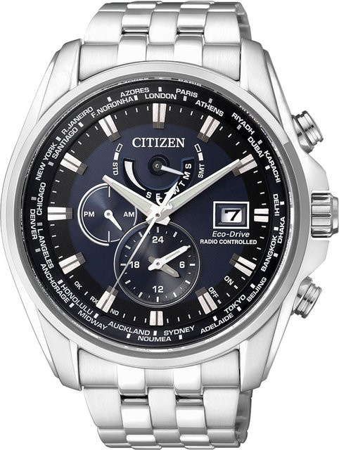 Citizen Armbanduhr, Solar, Funkuhr, Edelstahl, Blau, Saphirglas, 44 mm, Herren - Bild 1